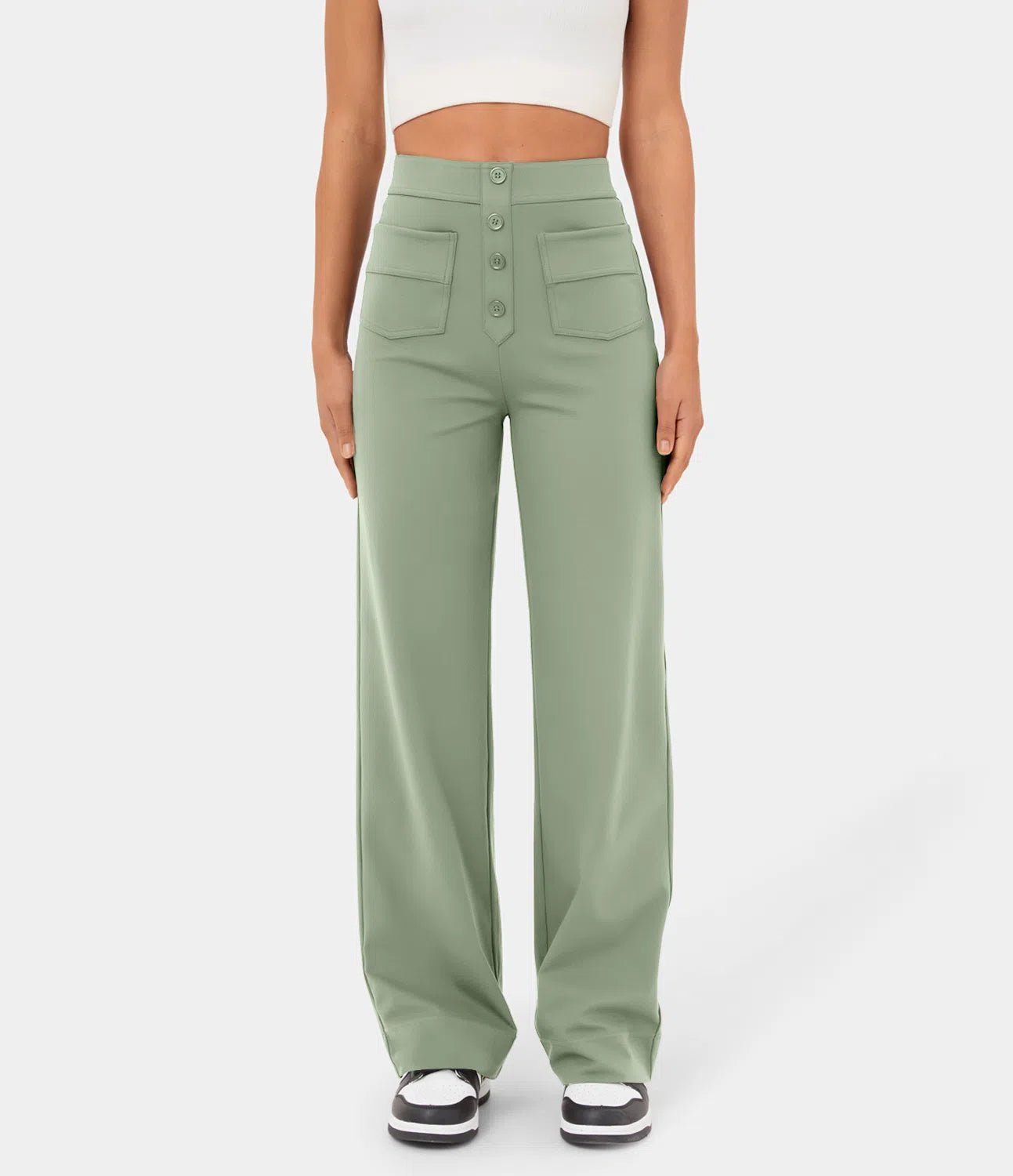 High Waisted Casual Pants