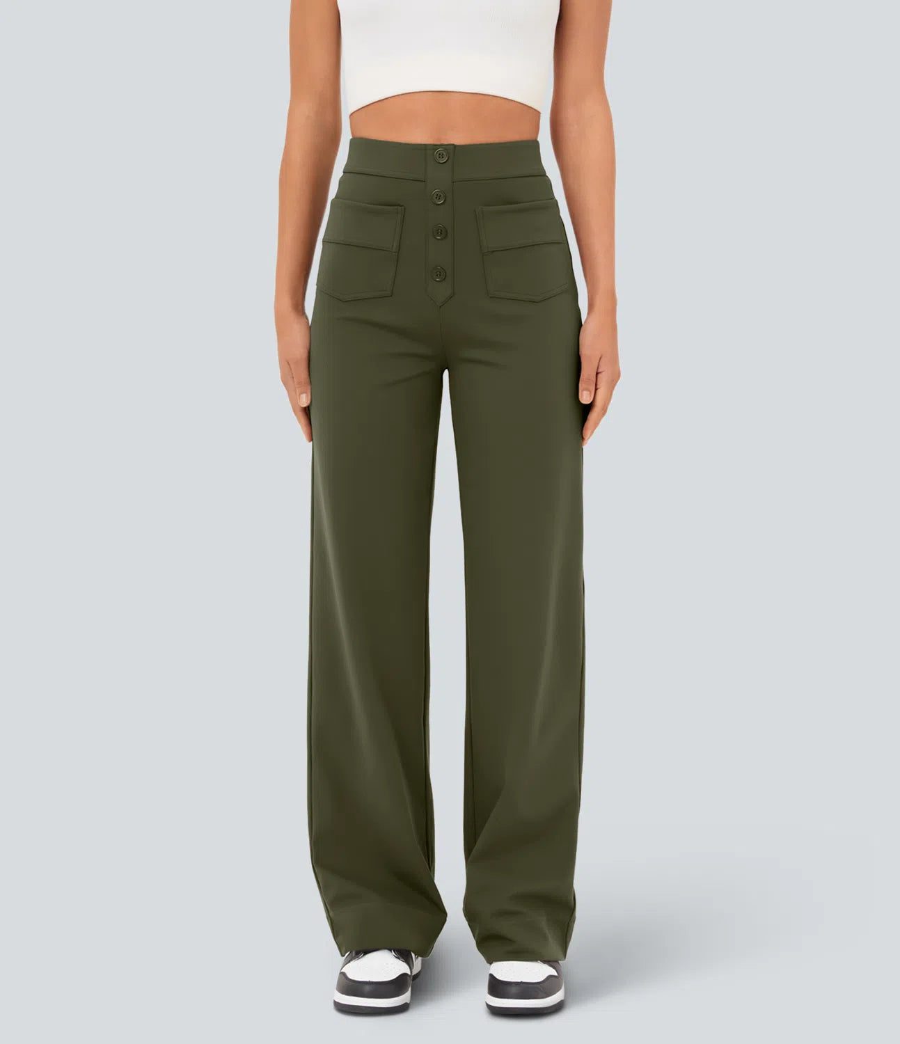 High Waisted Casual Pants