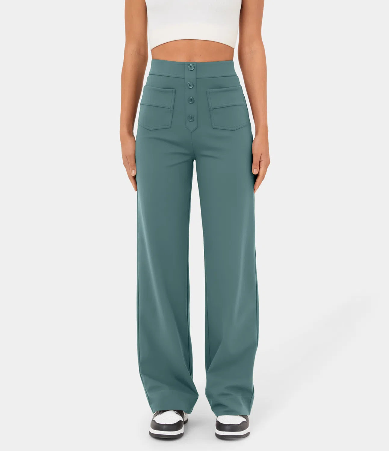 High Waisted Casual Pants