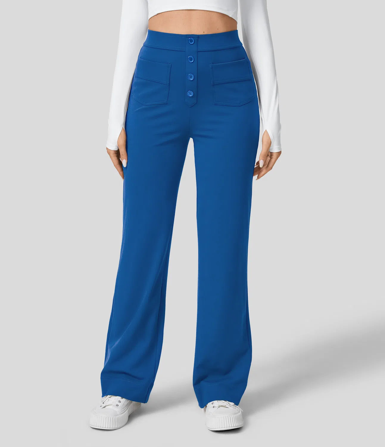 High Waisted Casual Pants