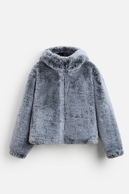 Unisex Cropped Faux Fur Jacket