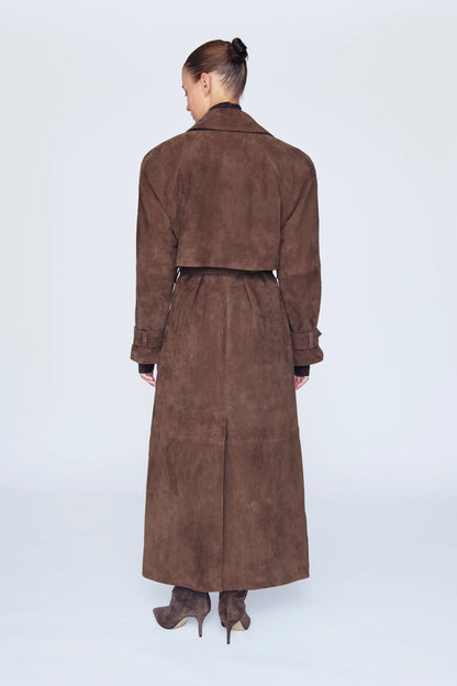 Suede Trench Coat